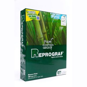 La resma de papel blanco multipropósito REPROGRAF 100% con pulpa virgen de caña de azúcar, esta hecha con un proceso de extra blanqueado para presentar ese contraste de negro y blanco en las impresiones. Excelente calidad de impresión y óptimo desempeño en todas las tecnologías de impresión